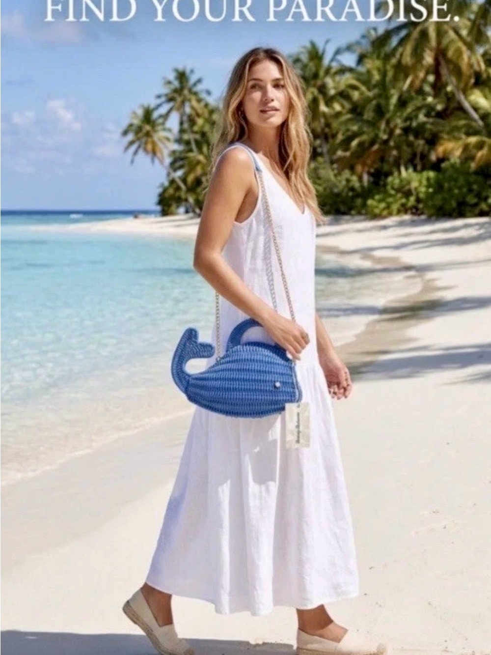 NWT Tommy Bahama Blue Whale
Wicker Rattan Crossbody Bag Clutch
Purse